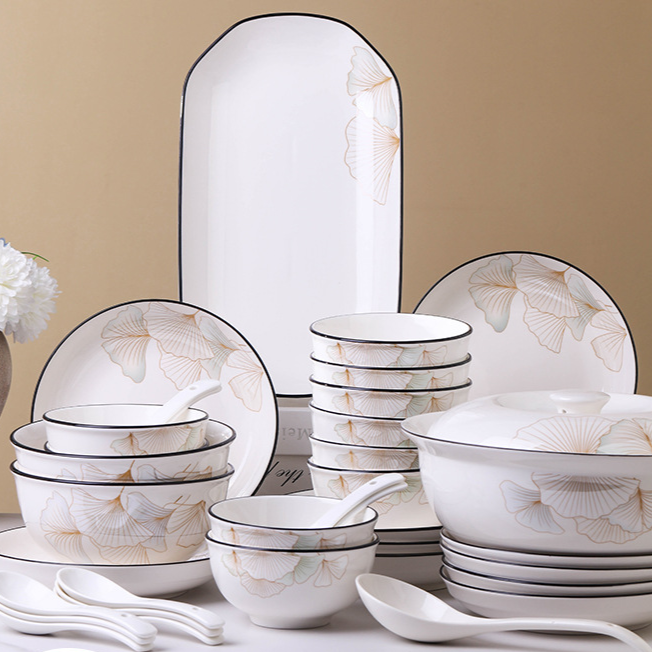 Ceramic Dishware Set for 10 People