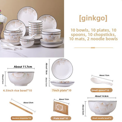 Ceramic Dishware Set for 10 People