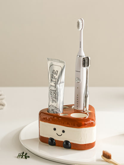 Ceramic electric toothbrush holder