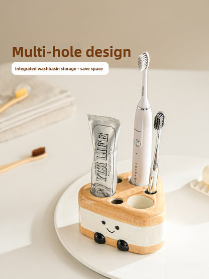Ceramic electric toothbrush holder