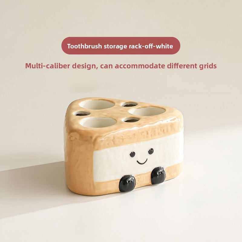 Ceramic electric toothbrush holder
