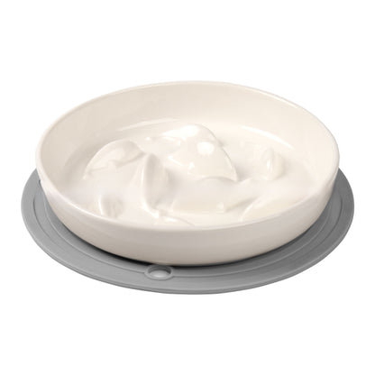 Ceramic Elevated Cat Slow Feeder Bowl