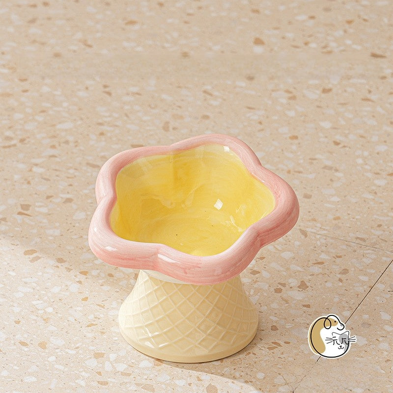 Ceramic Elevated Pet Bowl
