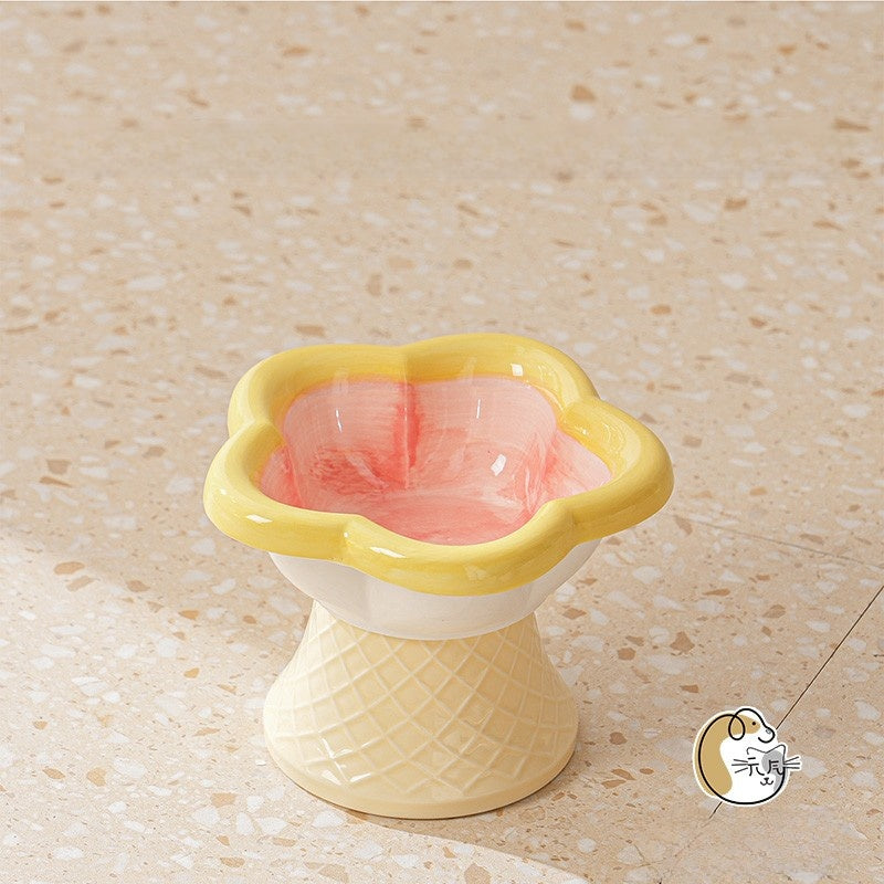 Ceramic Elevated Pet Bowl