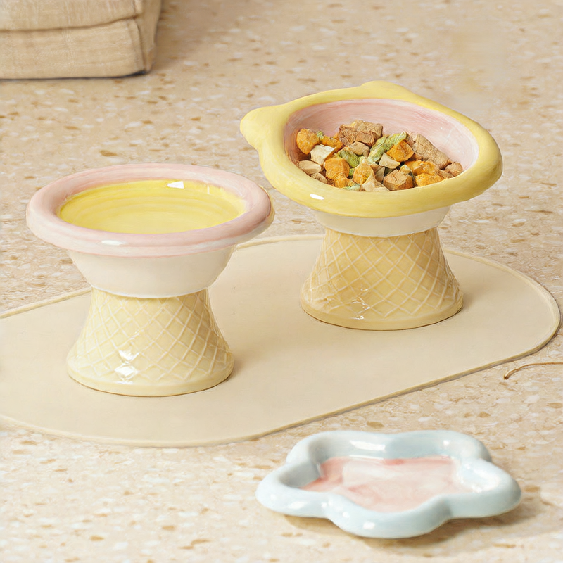 Ceramic Elevated Pet Bowl