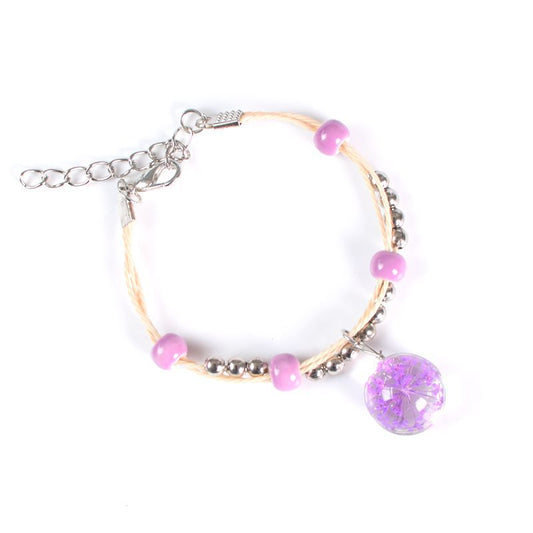 Ceramic Floral Charm Bracelet for Women