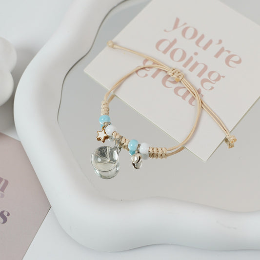 Ceramic Floral Charm Bracelet for Women