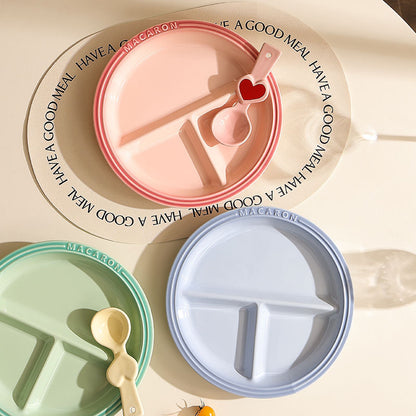 Ceramic grid-shaped dinner plate