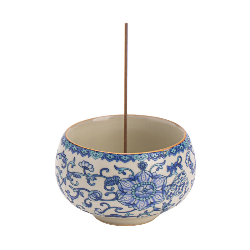 Ceramic Incense Burner with Copper Tray