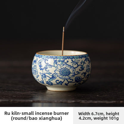 Ceramic Incense Burner with Copper Tray