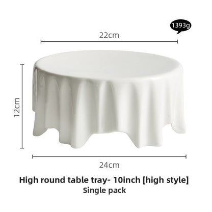 Ceramic Irregular Shape White Plate