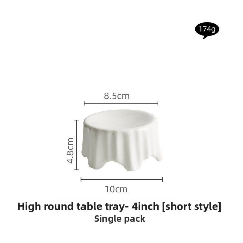 Ceramic Irregular Shape White Plate