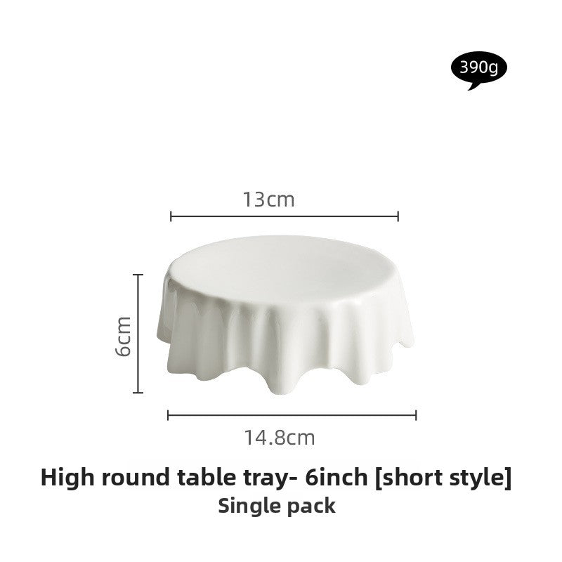 Ceramic Irregular Shape White Plate