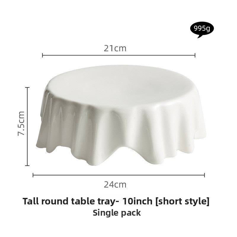 Ceramic Irregular Shape White Plate