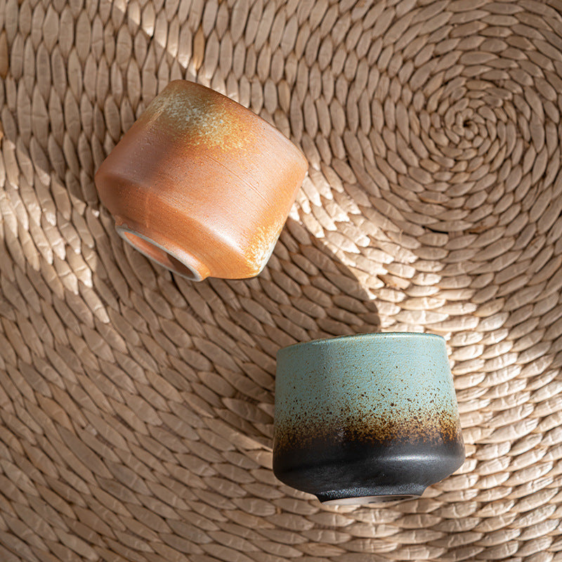 Ceramic kiln-changed mugs