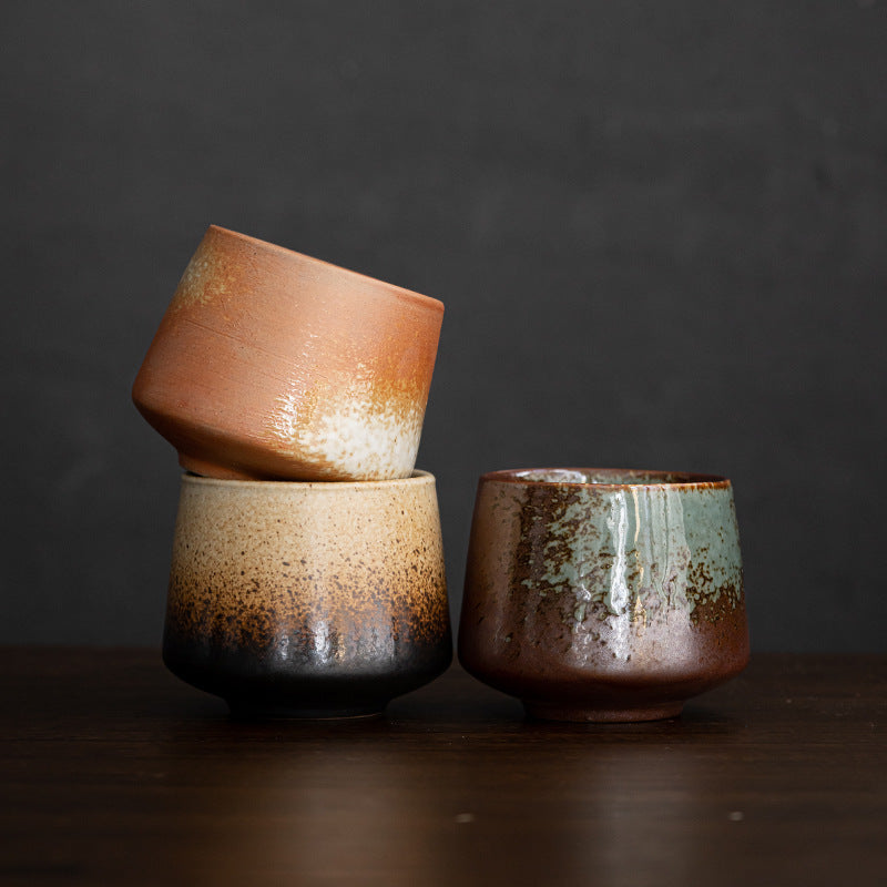 Ceramic kiln-changed mugs