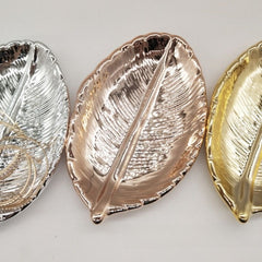 A002-1 leaf plate-gold
