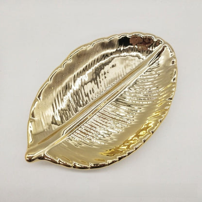 Ceramic leaf jewelry tray