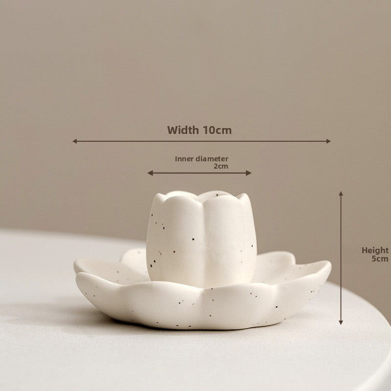 Ceramic Lotus Candle Holder