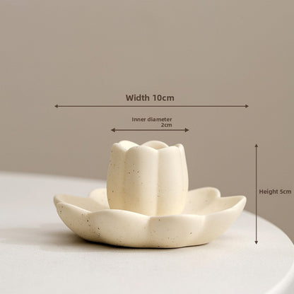 Ceramic Lotus Candle Holder