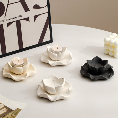 Ceramic Lotus Candle Holder