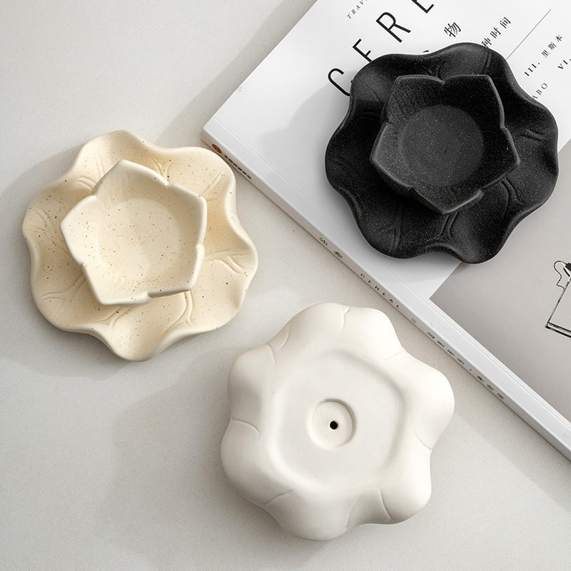 Ceramic Lotus Candle Holder