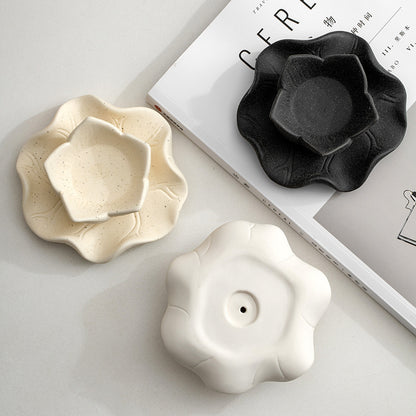 Ceramic Lotus Candle Holder