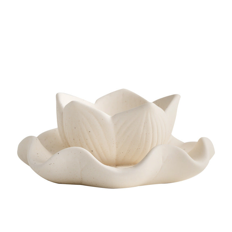 Ceramic Lotus Candle Holder