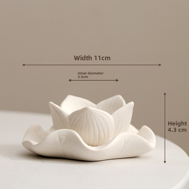 Ceramic Lotus Candle Holder