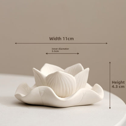 Ceramic Lotus Candle Holder