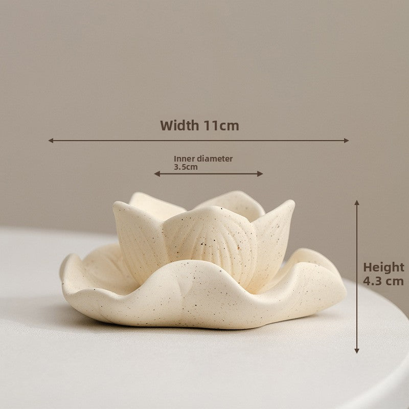 Ceramic Lotus Candle Holder