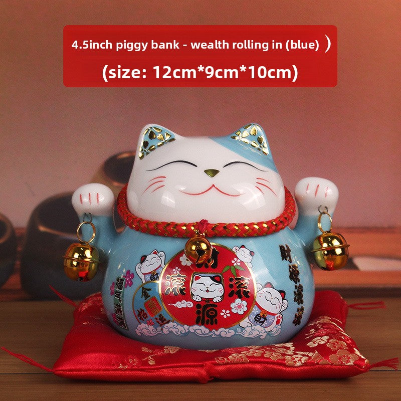 Ceramic Lucky Cat Decorative Ornament