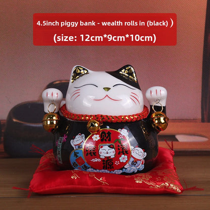 Ceramic Lucky Cat Decorative Ornament