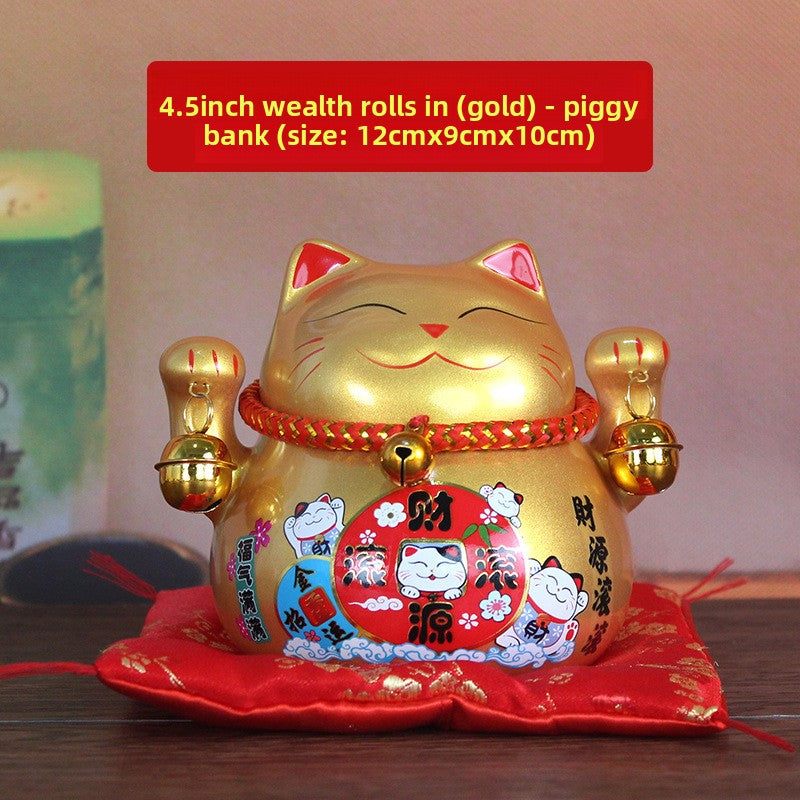 Ceramic Lucky Cat Decorative Ornament