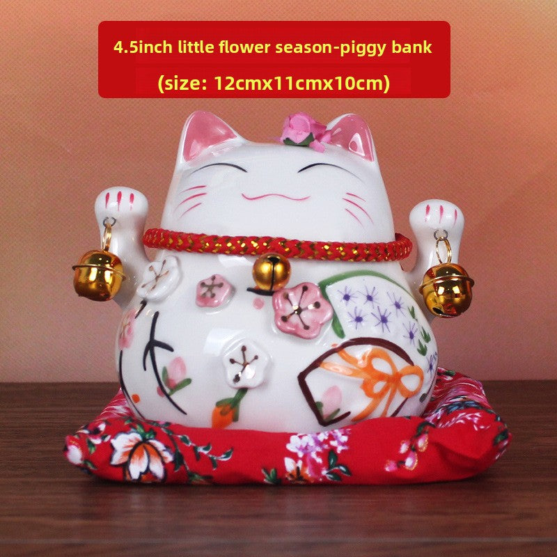 Ceramic Lucky Cat Decorative Ornament