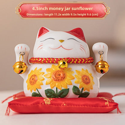 Ceramic Lucky Cat Decorative Ornament