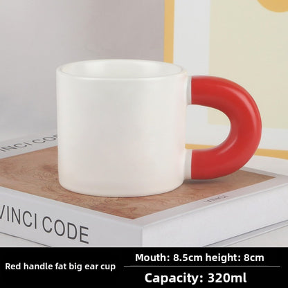 Ceramic Mug with Big Ear Handle