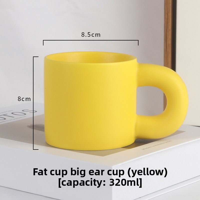 Ceramic Mug with Big Ear Handle