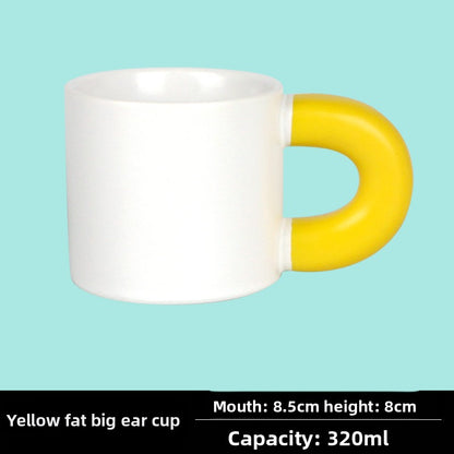 Ceramic Mug with Big Ear Handle