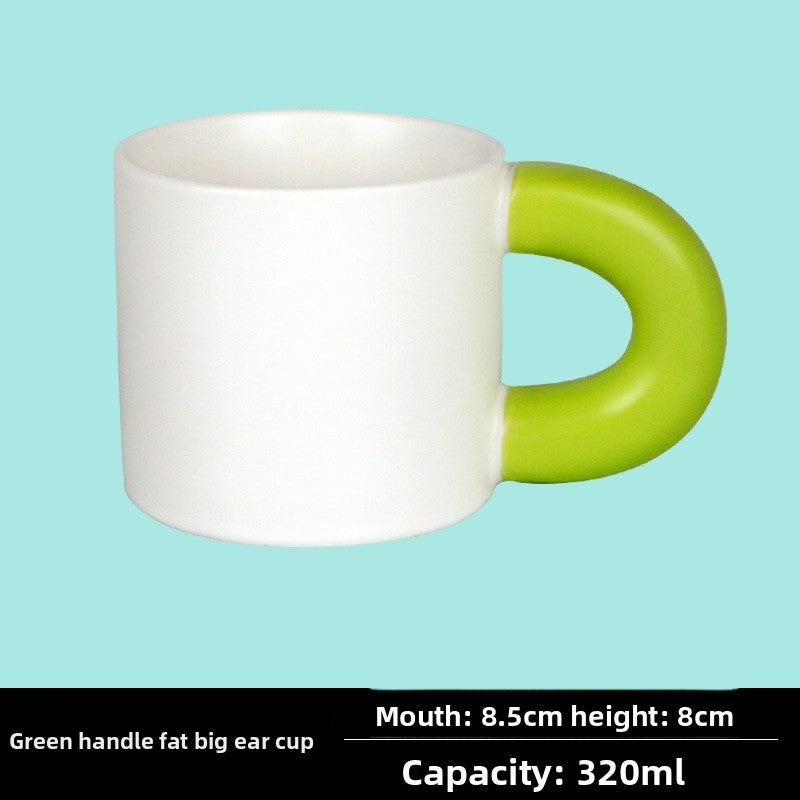 Ceramic Mug with Big Ear Handle