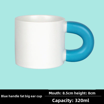 Ceramic Mug with Big Ear Handle
