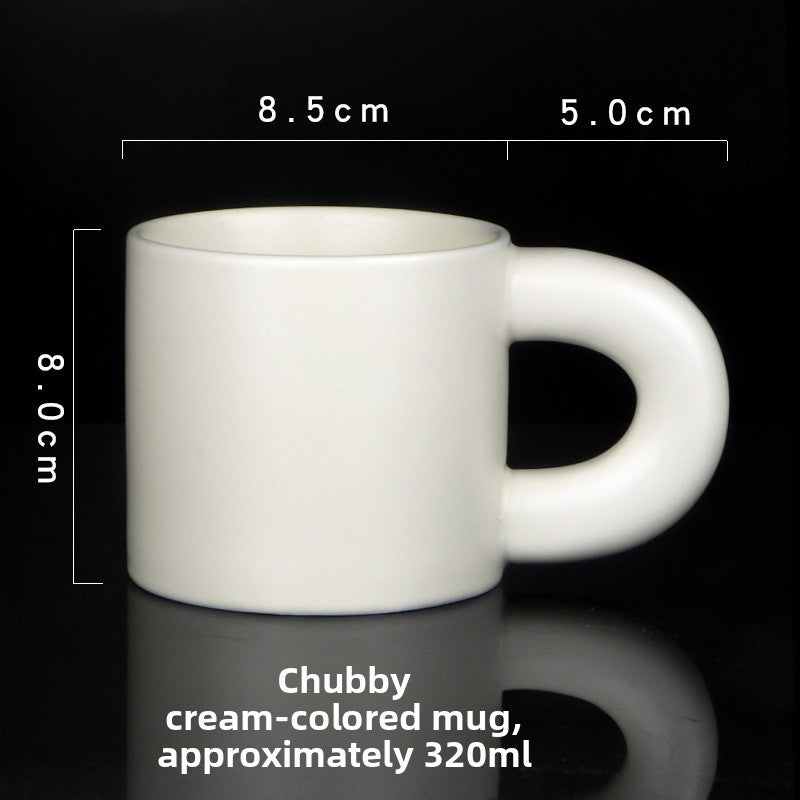 Ceramic Mug with Big Ear Handle