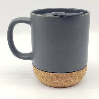 Ceramic mug with cork base