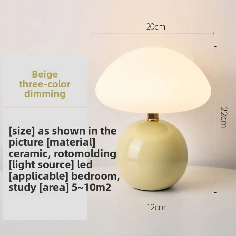 Ceramic Mushroom Night Light Table Lamp
