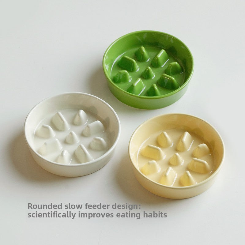 Ceramic Slow Feeder Pet Bowl
