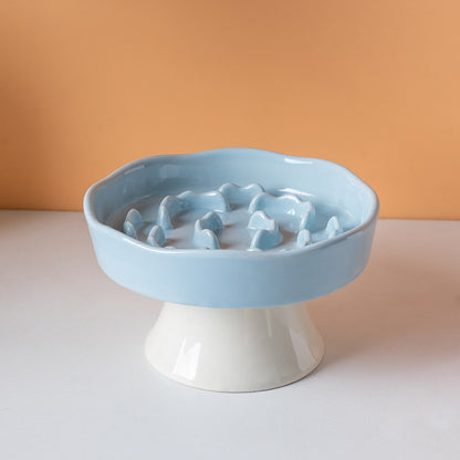 Ceramic Slow Feeder Pet Bowl with Anti-Choke Design