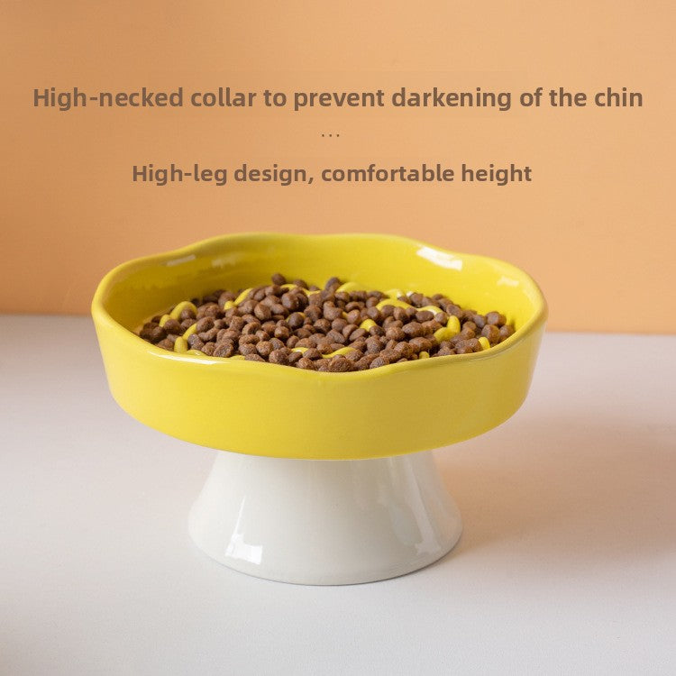 Ceramic Slow Feeder Pet Bowl with Anti-Choke Design