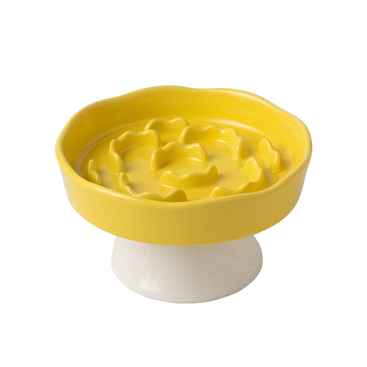 Ceramic Slow Feeder Pet Bowl with Anti-Choke Design