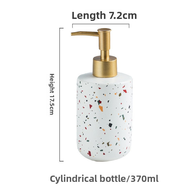 Ceramic terrazzo pattern bathroom bottle
