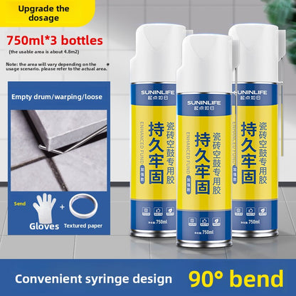 Ceramic tile hollowing special adhesive penetration repair